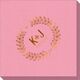 Laurel Wreath with Heart and Initials Linen Like Napkins Image 1 of 3